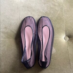 Elegant Black Mesh Women's Flats